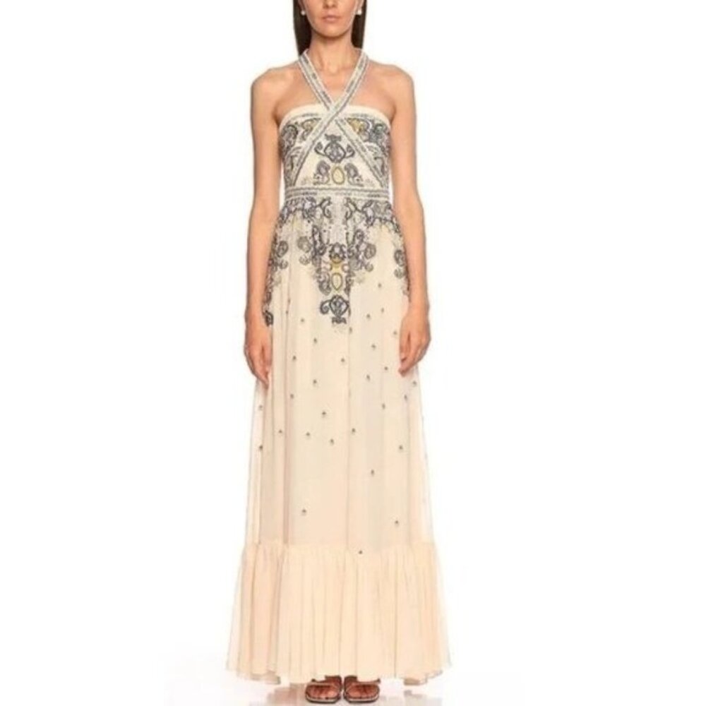 Altar'd State Size Small Corabeth Embroidered Halter Dress NWT